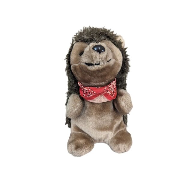 Vintage 1984 Avon Herbert the Hedgehog Hand Puppet Plush Stuffed /  Handkerchief - Picture 1 of 6